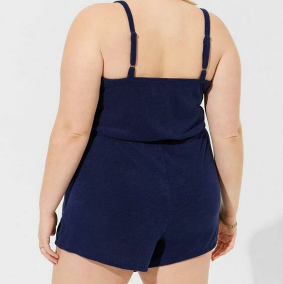 Lightweight Terry Cami Cover-Up Romper - Picture 2 of 6